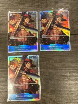 One Piece Card Game Romance Dawn Dracule Mihawk X3 OP01-070 SR English NM PRB01 - Image 1