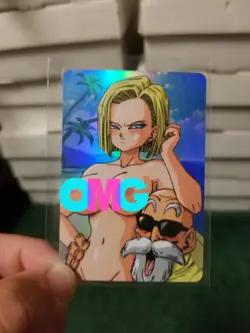 RARE ANDROID 18 DRAGON BALL SEXY WAIFU FOIL ANIME CARD - Image 2