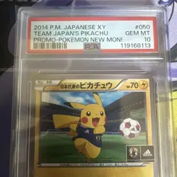Pikachu Japan National Team Promo 050/XY-P PSA 10 - Rare FIFA 2014 XY-P Card - Image 3