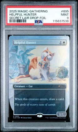 PSA 9 Helpful Hunter (0895) - Rainbow Foil - Secret Lair Drop Series #0895 MTG - Image 1