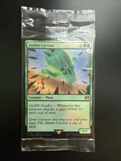 FOIL Jumbo Cactuar PRERELEASE STAMPED MTG Final Fantasy NM English SEALED - Image 1