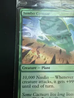 FOIL Jumbo Cactuar PRERELEASE STAMPED MTG Final Fantasy NM English SEALED - Image 2