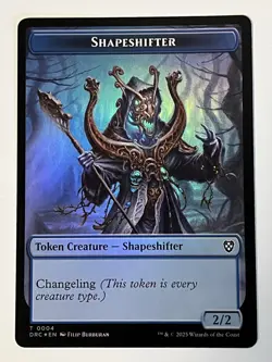 Aetherdrift Shapeshifter Zombie Foil Double-Sided Token MTG - Image 1