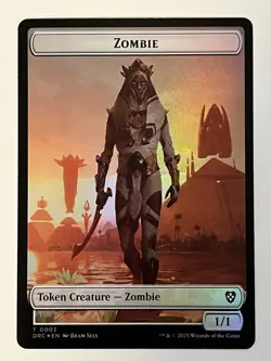 Aetherdrift Shapeshifter Zombie Foil Double-Sided Token MTG - Image 2