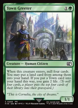 Town Greeter FOIL Final Fantasy MTG NM - Image 1