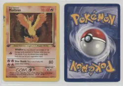 Moltres Holo 1st Ed. Pokemon Fossil #12 1999 10cj - Image 3