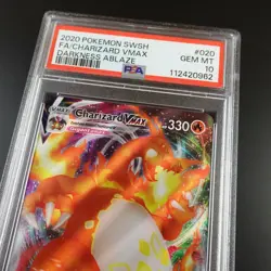 PSA 10 Charizard Vmax 020/189 Darkness Ablaze Holo Graded Pokemon Card - Image 2