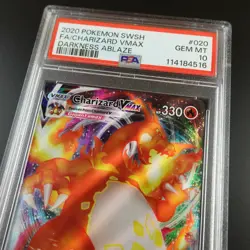 PSA 10 Charizard Vmax 020/189 Darkness Ablaze Holo Graded Pokemon Card - Image 2