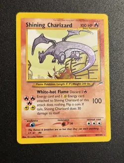 Pokemon TCG Shining Charizard Holo Secret Rare Neo Destiny 107/105 WOTC LP - Image 1