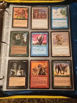 Vintage Magic The Gathering Collection Card Lot MTG 1993-1998 Pre-Rarity Symbol - Image 1