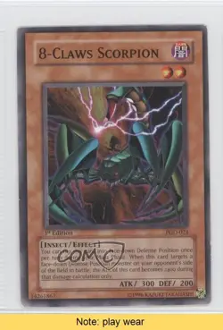 8-Claws Scorpion 1st Ed. YuGiOh Pharaonic Guardian #PGD-024 2003 READ 0b5 - Image 1