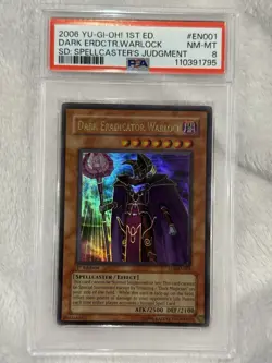 Yugioh! Dark Eradicator Warlock - SD6-EN001 - 1st Edition PSA 8 - Image 1