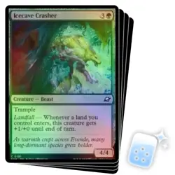 FOIL ICECAVE CRASHER X4 Edge Of Eternities EOE Magic MTG MINT CARD - Image 1