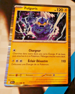 Pokemon Foudre Noire Francais Card Holo Carte Fulguris 033/086 BLK FR Mint - Image 1