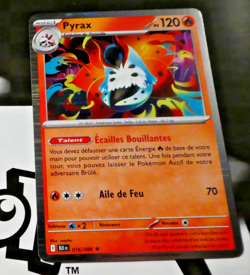 Pokemon Foudre Noire Francais Card Holo Carte Pyrax 016/086 BLK FR Mint - Image 1