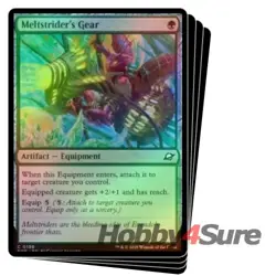 Foil Meltstrider's Gear X4 M/NM Magic: The Gathering MTG Edge Of Eternities - Image 1