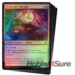 Foil Zookeeper Mechan X4 M/NM Magic: The Gathering MTG Edge Of Eternities - Image 1
