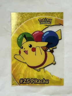 2000 Topps Pokémon TV Animation - PC1 - #25 Pikachu - Clear Card - Image 1