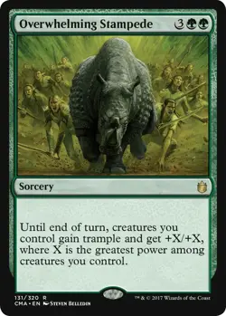Overwhelming Stampede SP Commander MTG Magic the Gathering Green English Card - Image 1