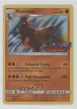 Mudsdale (Guardians Rising Stamp) Pokemon Sun & Moon Black Star Promo #SM20 5jq - Image 1