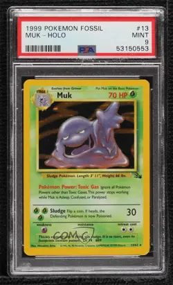 Muk Holo Pokemon Fossil PSA 9 MINT 1999 2f4 - Image 1