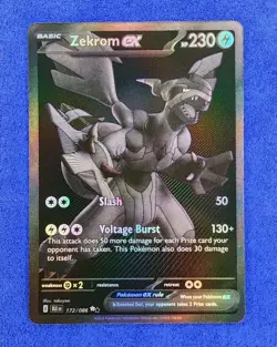 Zekrom ex Pokemon TCG Black Bolt 172/086 BWR English Mint/Near Mint PACK FRESH - Image 1