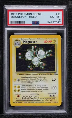 Magneton Holo Pokemon Fossil PSA 6 1999 13c1 - Image 1