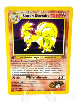 1st Edition Brock's Ninetales 3/132 - Gym Challenge - Holo - Pokemon - NM - Image 1