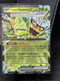 Teal Mask Ogerpon Ex 12/131 NM Holo Double Rare English Pokemon TCG Prismatic - Image 1