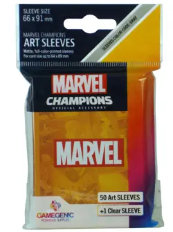 Marvel Champions The Card Game Art Sleeves LCS LCG 51 Pack Orange New - Image 1