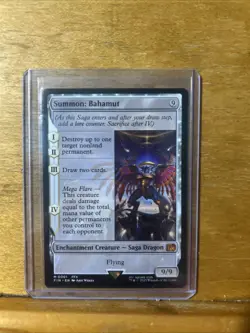 MTG Final Fantasy Summon: Bahamut Foil Card M-0001 Near Mint Condition - Image 1