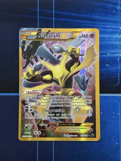 Pokemon Card TCG Alakazam EX Fates Collide 125/124 Full Art Secret Rare Card NM - Image 1
