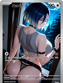LoveangelGames-Season 2- Custom Card- Waifu Universe-Perrin Poke Shot - Image 1