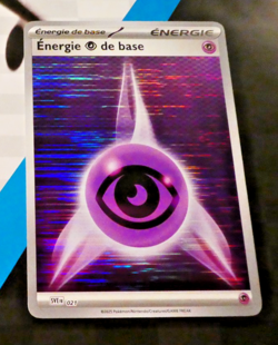 Pokemon Foudre Noire Francais Card Holo Carte Energie Psy SVE 021 BLK FR Mint - Image 1