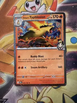 Pokemon Card Ethan's Typhlosion Pre-Release Promo (034) Destined Rivals NM - Image 1