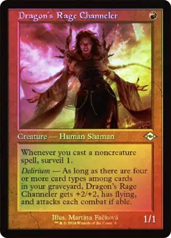 Dragon's Rage Channeler Foil Retro Frame Modern Horizons 3 NM MTG - Image 1