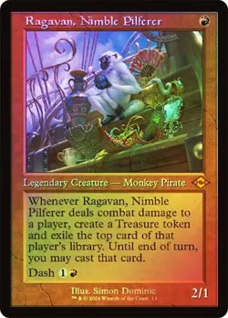 Ragavan, Nimble Pilferer Foil Retro Frame Modern Horizons 3 NM MTG - Image 1