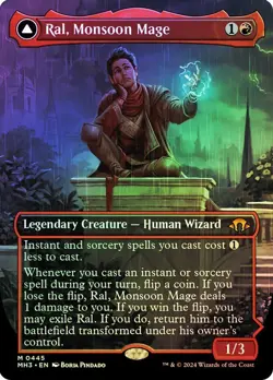 Ral, Monsoon Mage Foil Borderless Modern Horizons 3 NM MTG - Image 1