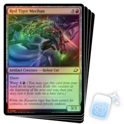 FOIL RED TIGER MECHAN X4 Edge Of Eternities EOE Magic MTG MINT CARD - Image 1