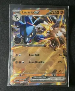 LUCARIO EX 082/142 STELLAR CROWN POKEMON (DOUBLE RARE, NM) - Image 1