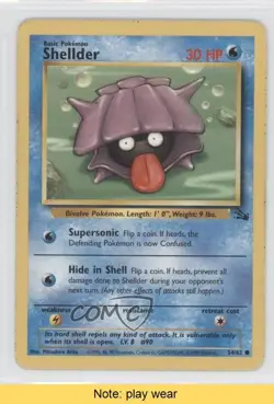 Shellder Pokemon Fossil #54 1999 READ 2r3 - Image 1