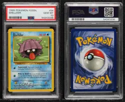 Shellder Pokemon Fossil PSA 10 GEM MT 1999 2f4 - Image 3