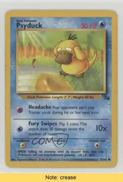 Psyduck Pokemon Fossil #53 1999 READ 2f4 - Image 1