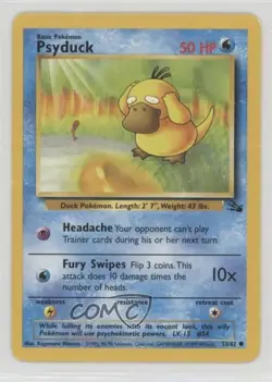 Psyduck Pokemon Fossil #53 1999 12ka - Image 1