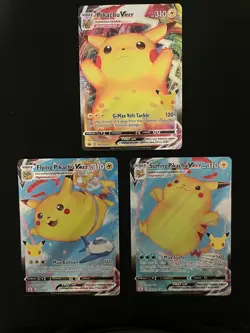 Pokemon Lot x3 - Pikachu VMAX Celebrations Full Arts Near Mint! - Image 1