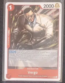 Vergo OP10-004 R Foil Rare Royal Blood One Piece Card Game - Image 1