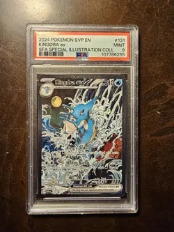 2024 POKEMON SVP EN-SV BLACK STAR PROMO #131 KINGDRA EX PSA 9 - Image 1