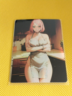 Sakura haruno Goddess Anime Waifu Girl Holo Card - Image 1