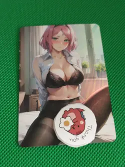 Sakura haruno Goddess Anime Waifu Girl Holo Card - Image 1