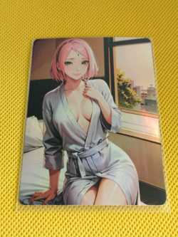 Sakura haruno Goddess Anime Waifu Girl Holo Card - Image 1